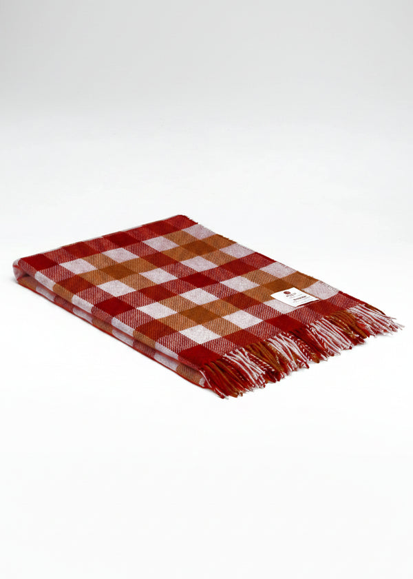 Lava Plaid Eco Wool Throw | Irish Wool Blanket