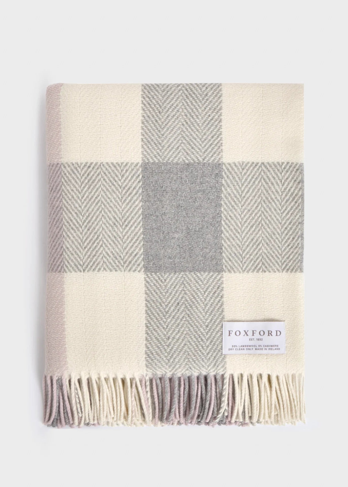 Foxford Cashmere Lambswool Emily Throw | Block