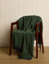 Foxford Lambswool Throw | Eoghan - Leaf Charcoal