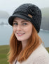 Erin Aran Flower Peak Hat | Charcoal
