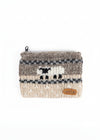 Aran Sheep Wool Coin Purse Grey/Beige