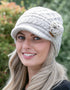 Erin Aran Trellis Design Peak Hat | Oatmeal