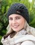Erin Aran Trellis Flower Hat | Charcoal