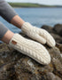 Erin Aran Cable Mittens | Natural