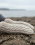 Erin Aran Cable Mittens | Oatmeal