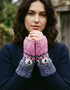 Erin Aran Sheep Handwarmers | Blue & Pink
