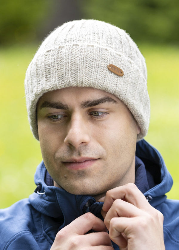 Erin Rib Pullon Hat Turnup | Oatmeal