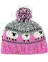 Erin Aran Sheep Bobble Hat | Pink & Grey