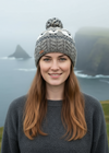 Erin Aran Sheep Bobble Hat | Grey & Beige