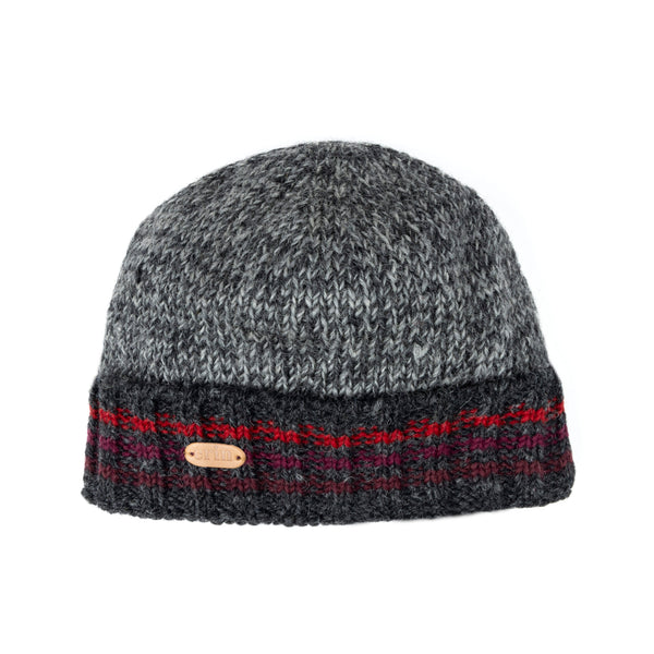 Men's Rib Turnup Hat | Marled Red