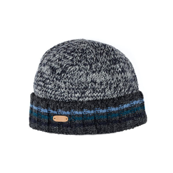 Rib Turnup Hat | Marled Blue