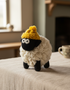 Erin Knitwear Knitted Sheep | Yellow Bobble Hat - Medium