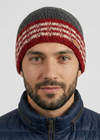 Erin Men's Rib Pullon Hat | Charcoal Red