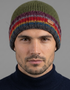 Erin Men's Rib Pullon Hat | Green Red