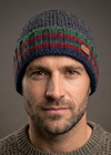 Erin Men's Rib Turnup Hat | Charcoal Green Wool