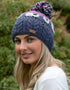 Erin Pink Blue Aran Sheep Bobble Hat