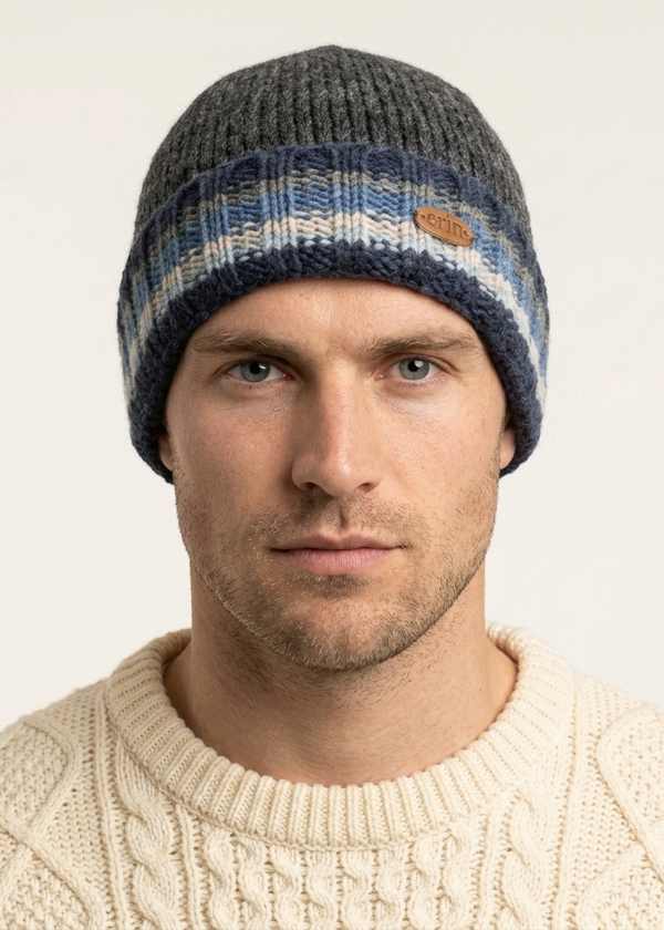 Erin Rib Pullon Turnup Hat | Blue