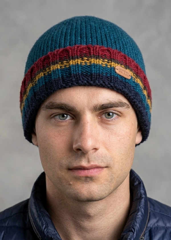 Erin Rib Pullon Turnup Hat | Teal