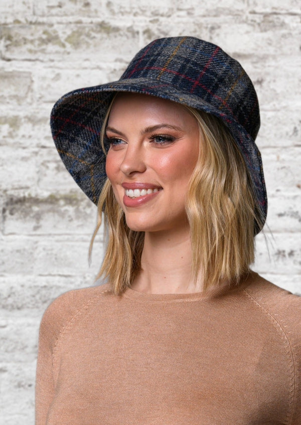 Mucros Erin Hat | Charcoal Check