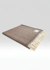 McNutt Supersoft Merino Lambswool Throw | Ripple Chocolate