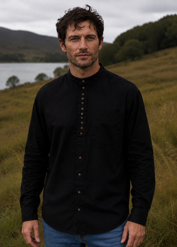 Civilian Men's Grandfather Shirt | Black