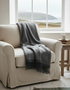 Foxford Cillian Lambswool Throw | Graphite