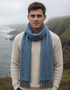 Foxford Lambswool Scarf | Cornish Blue