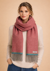 Foxford Lambswool Scarf | Terracotta Herringbone