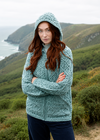 Skellig Aran Merino Wool Zip Cardigan with Hood | Mermaid