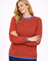 Slaney Crew Neck Sweater - Wool Cashmere Blend | Chilli Red