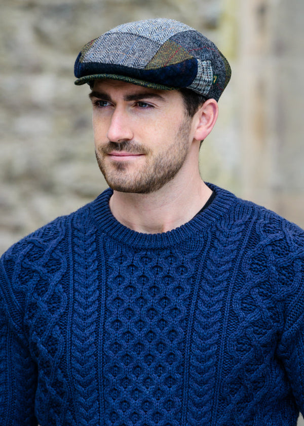 Mucros Trinity Cap | Premium Handwoven Wool Flat Cap | Patch A