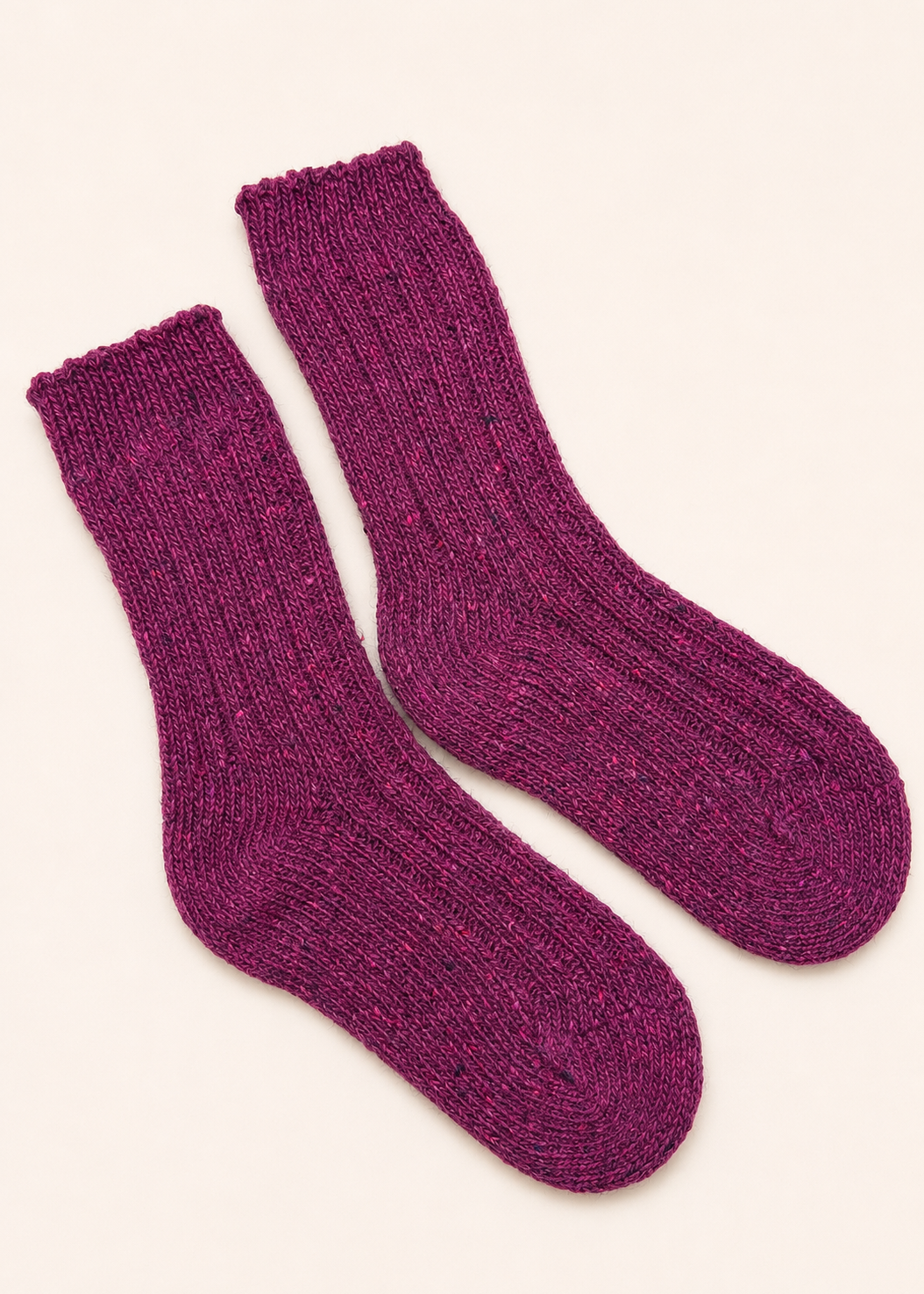 Luxury Irish Wool Blend Socks | Purple