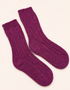 Dreifarbige Socken aus 100 % Merinowolle | Burgunderrot