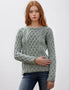 IrelandsEye Lambay Aran Sweater | Sage Marl
