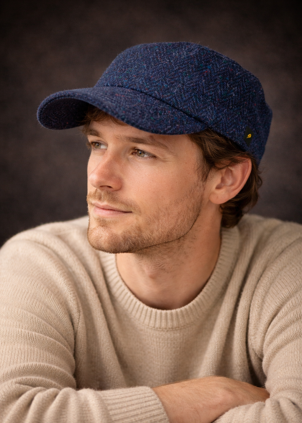 Navy Cadet Cap | Donegal Tweed Military Style Cap