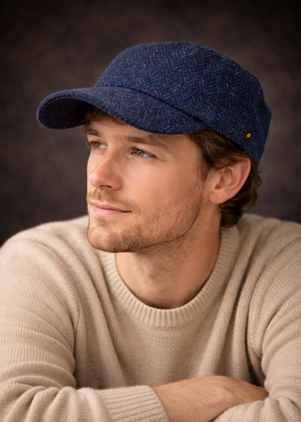 Navy Cadet Cap | Donegal Tweed Military Style Cap