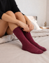 Wild Donegal Cashmere Blend Socks | Bordo