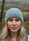 Bonnet en laine mérinos Aran - Aqua