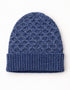 Chapeau en laine mérinos Aran - Denim chiné