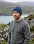 Aran Merino Wool Hat - Denim Marl