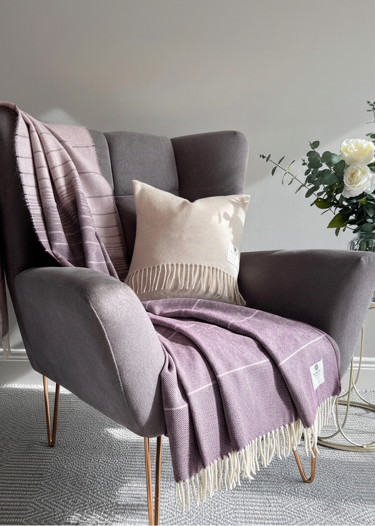 Mcnutt Alpaca Throw | Mauve Ómbre