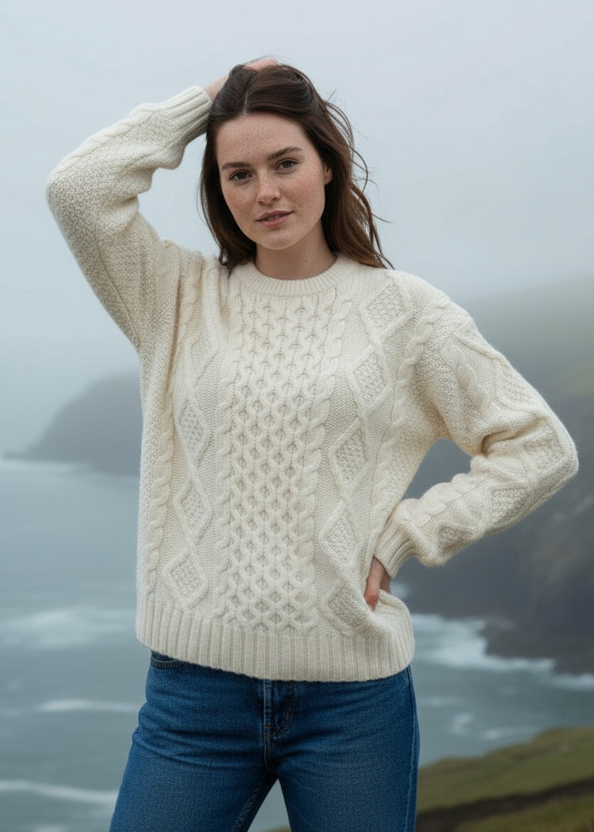 Heavy Weight Aran Fisherman Sweater 