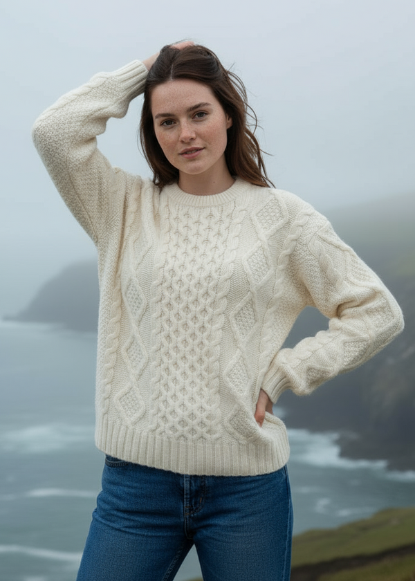 Heavy Weight Aran Fisherman Sweater 