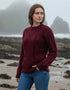 Heavy Weight Aran Fisherman Sweater | Burgundy
