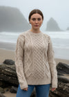 Heavy Weight Aran Fisherman Sweater | Oatmeal