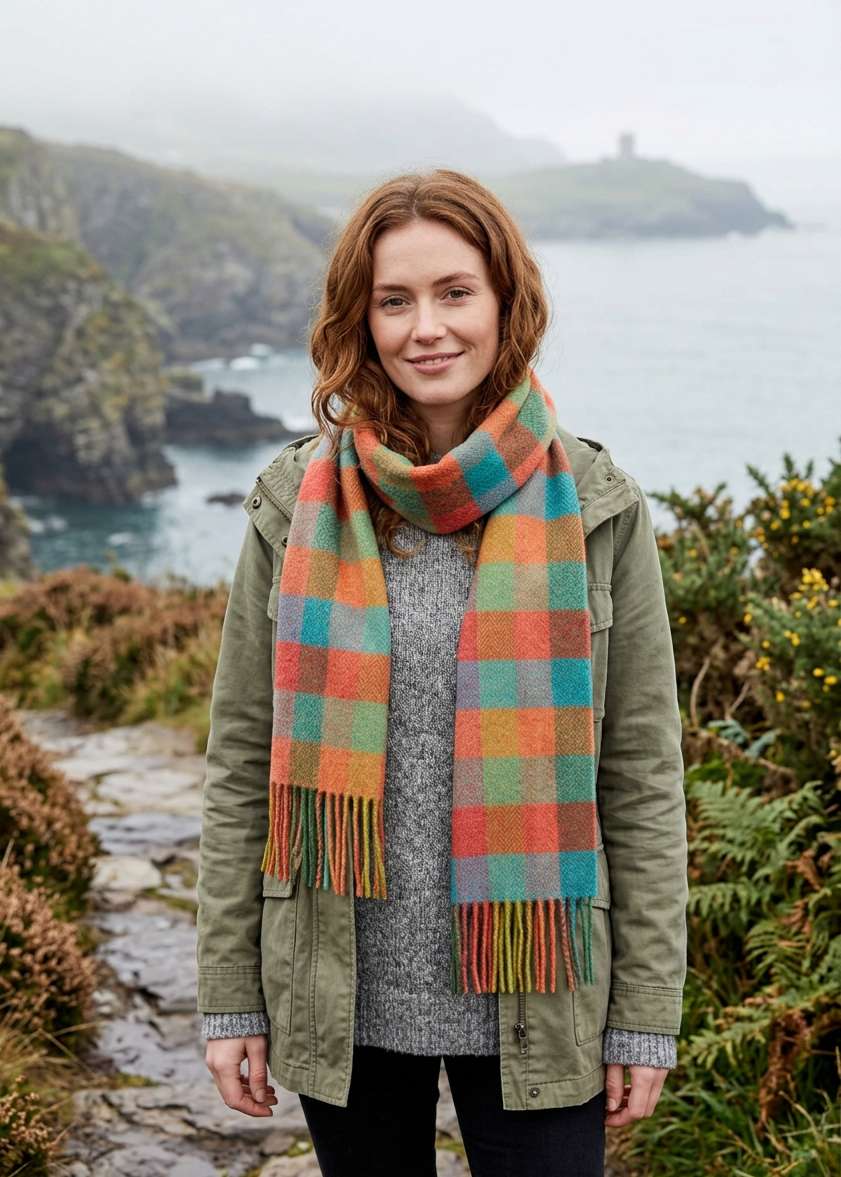 Foxford Lambswool Scarf | Multi-Colour