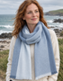 Foxford Denim Block Extra-Fine Merino Scarf