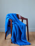 Foxford Liffey Mohair Throw - Cobalt Blue Irish Luxury Blanket