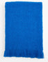 Foxford Liffey Mohair Throw - Cobalt Blue Irish Luxury Blanket