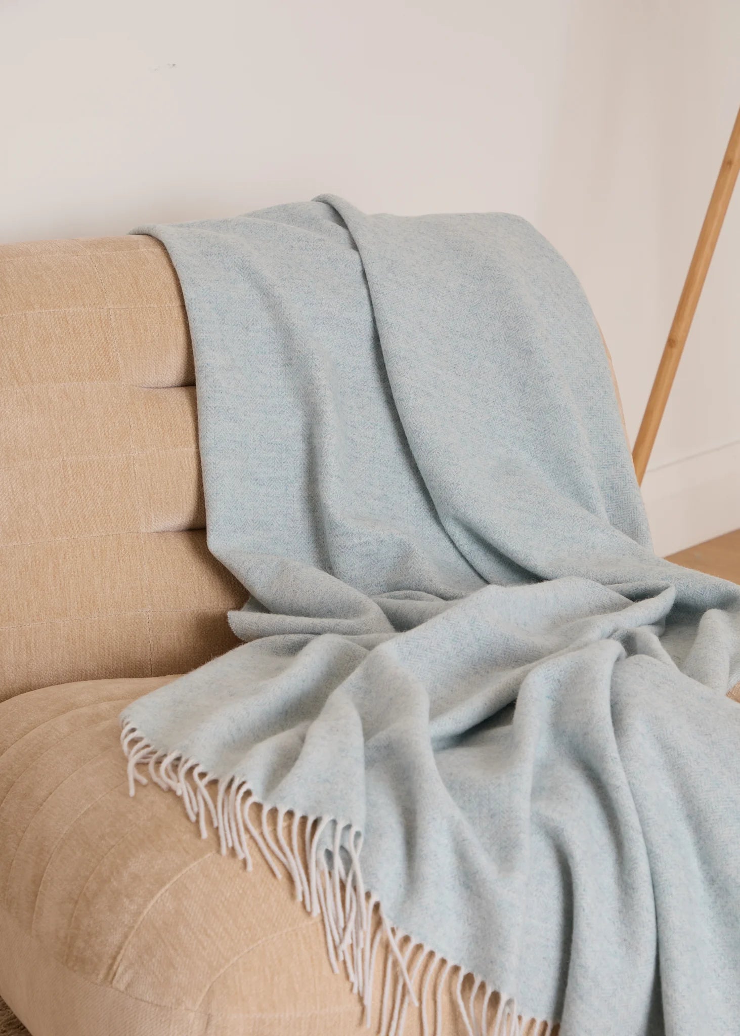 Foxford Lambswool Throw | Killybegs - Silver Opal
